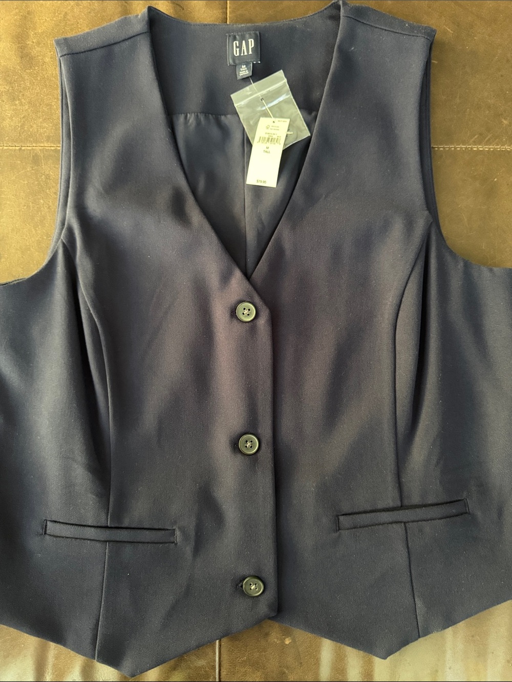 GAP Navy Button-Front Women's Vest